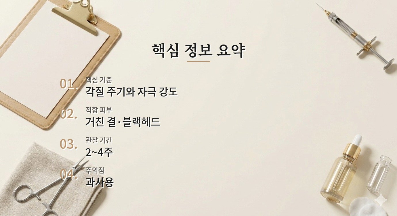 AHA BHA 각질 제거 함께 쓰면 피할 성분 조합 정리 핵심 정보 요약 이미지