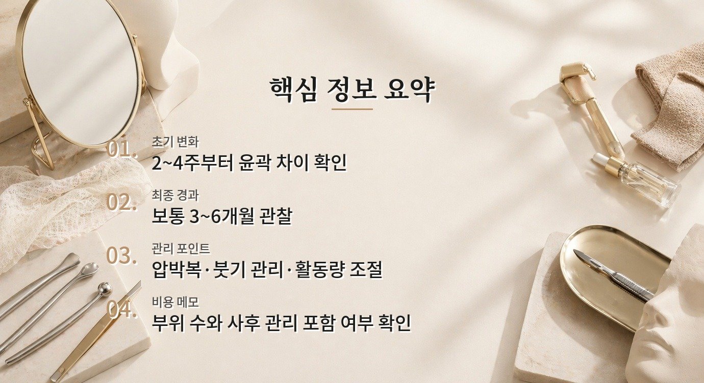 팔뚝 지방흡입 후 라인은 언제부터 눈에 띄나요? 핵심 정보