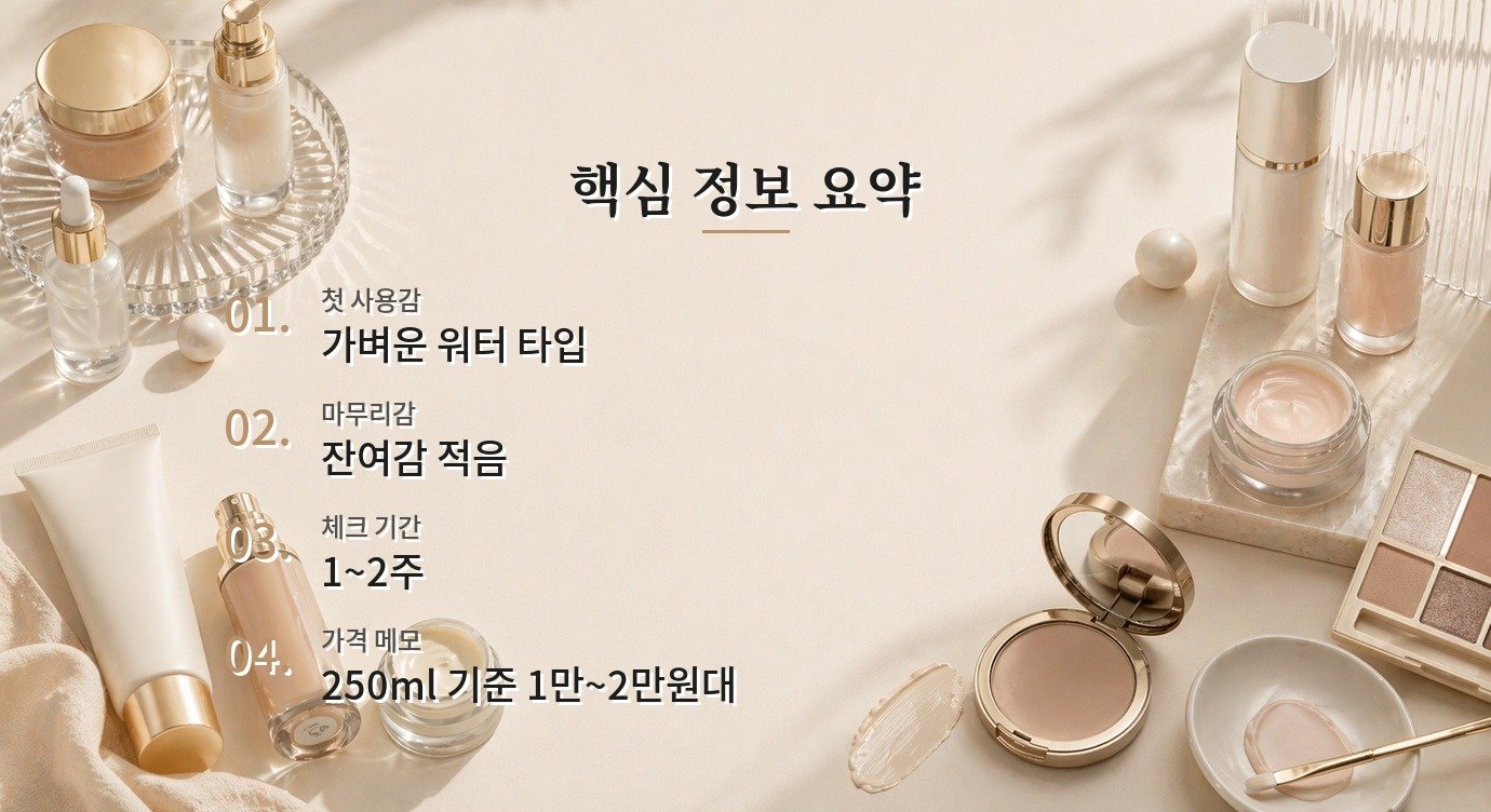 바이오더마 센시비오 H2O 메이크업 전 사용감과 밀림 체크 핵심 정보