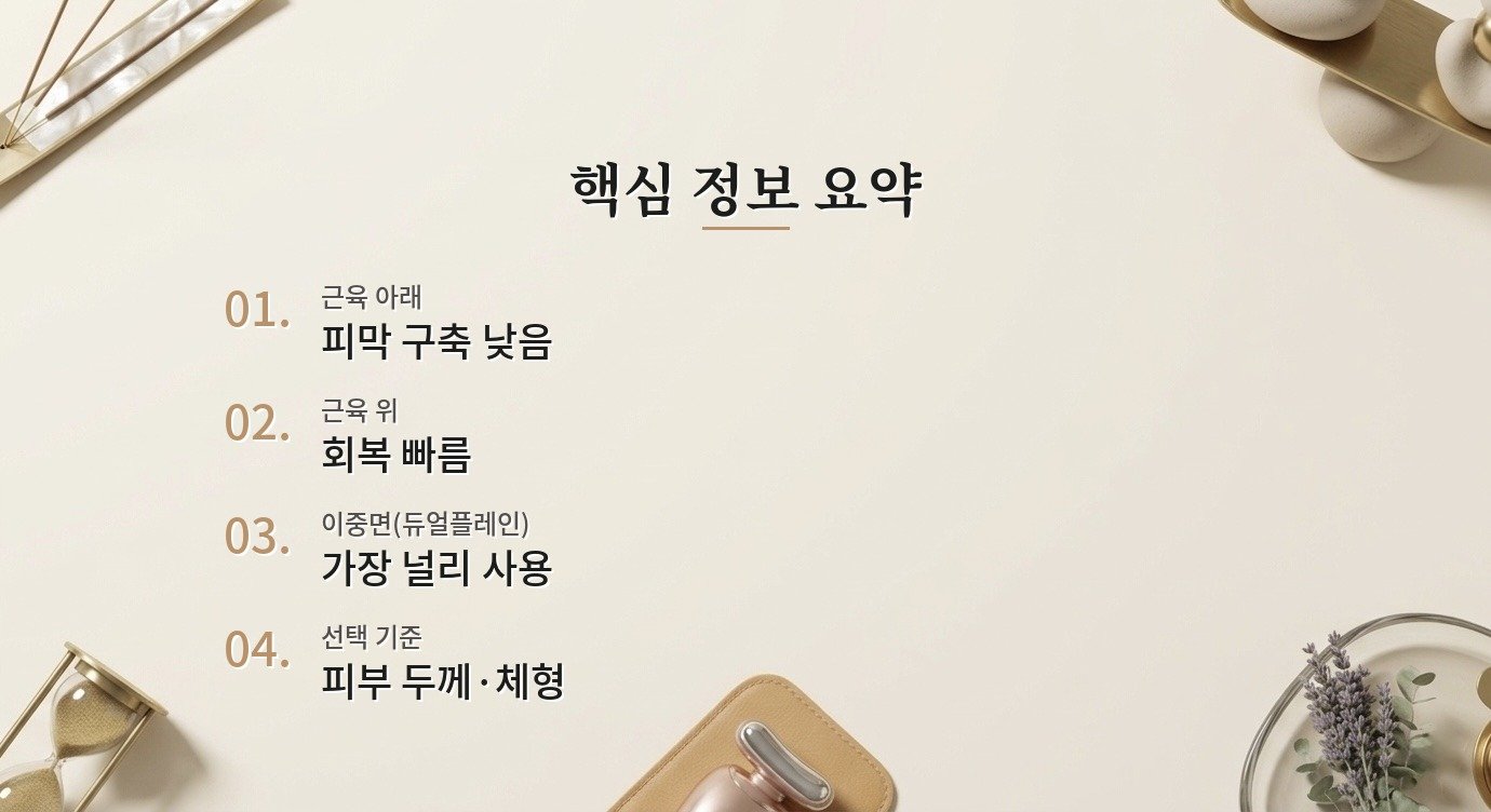 가슴 보형물 위치, 근육 위와 아래 중 어떤 게 더 좋은가요? 핵심 정보