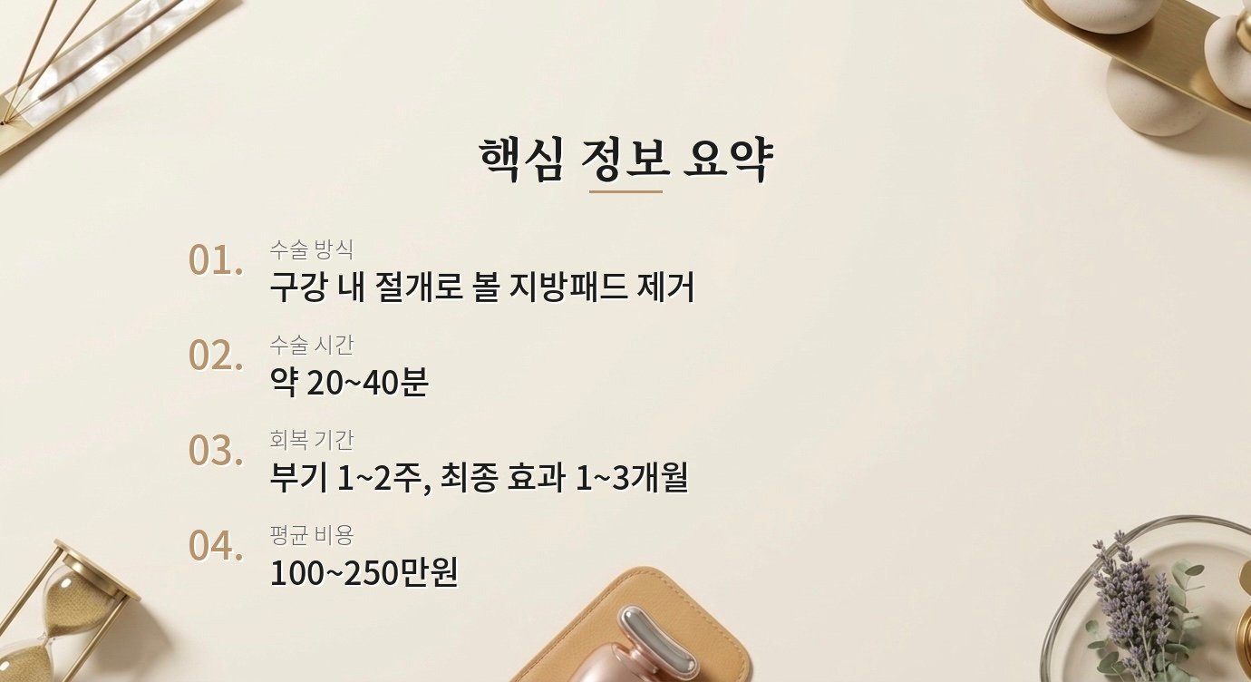 버컬팻 제거하면 얼굴이 진짜 작아 보이나요? 핵심 정보
