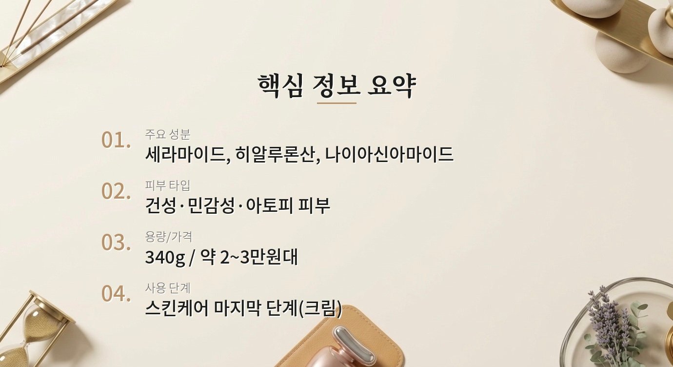 CeraVe 모이스처라이징 크림, 민감성 피부에 써도 괜찮을까요? 핵심 정보