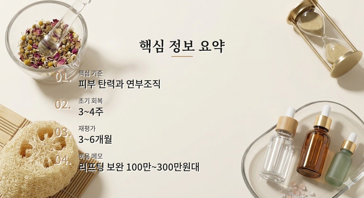 광대축소 볼처짐 부작용 신호와 병원 문의 기준 핵심 정보 요약 이미지