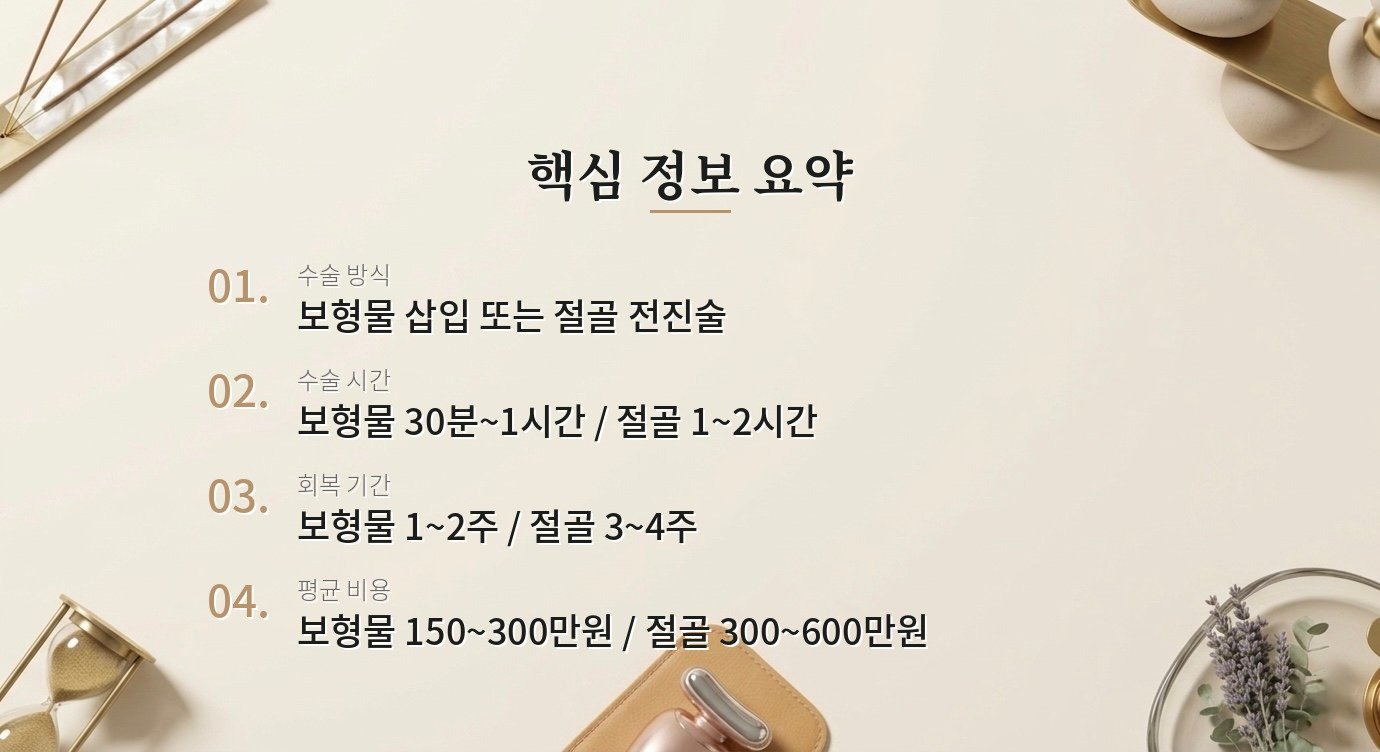 무턱이 콤플렉스인데 턱끝성형으로 교정할 수 있나요? 핵심 정보