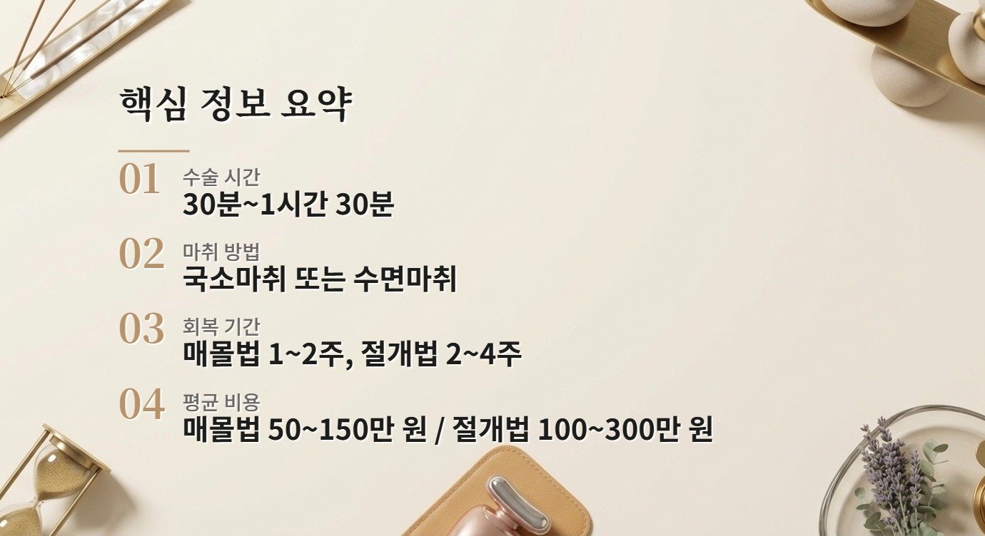 쌍꺼풀 수술 완벽 가이드 | 매몰법 vs 절개법 총정리 핵심 정보