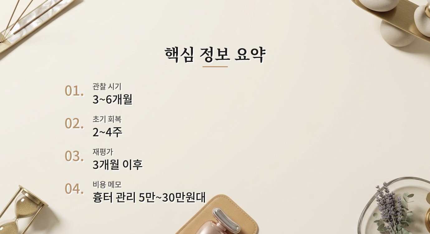 앞트임 수술 후 흉터는 언제 옅어지나요? 핵심 정보