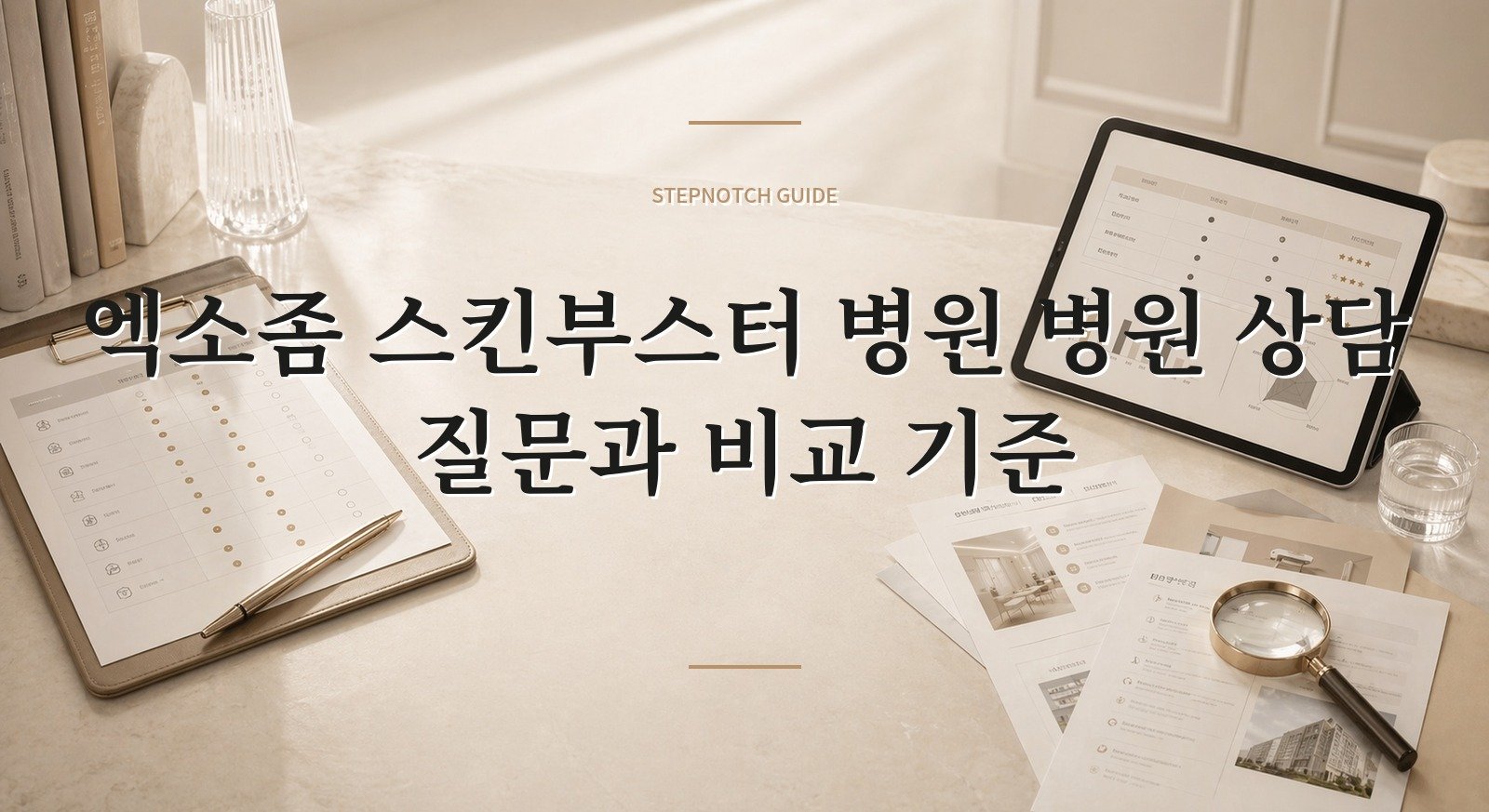 엑소좀 스킨부스터 병원 병원 상담 질문과 비교 기준 대표 이미지