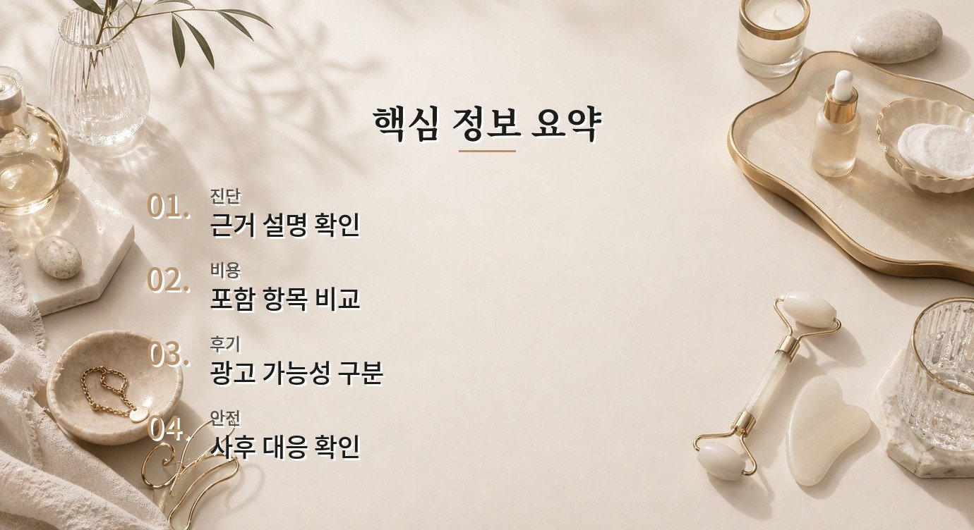 눈성형 병원 비교 상담 순서와 결정 기준 핵심 정보 요약 이미지