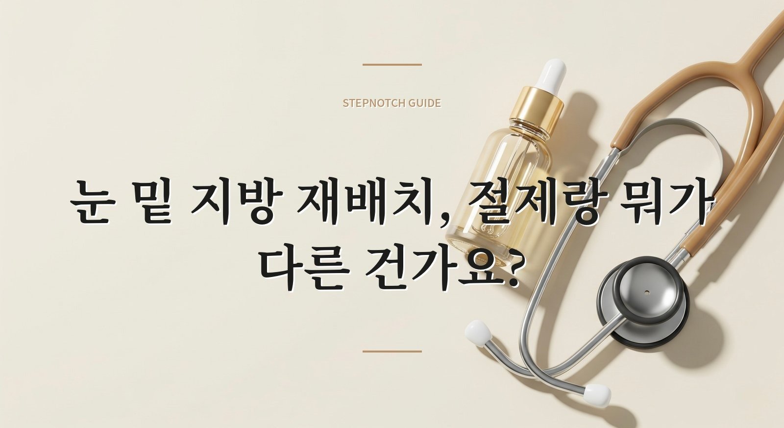 눈 밑 지방 재배치, 절제랑 뭐가 다른 건가요?