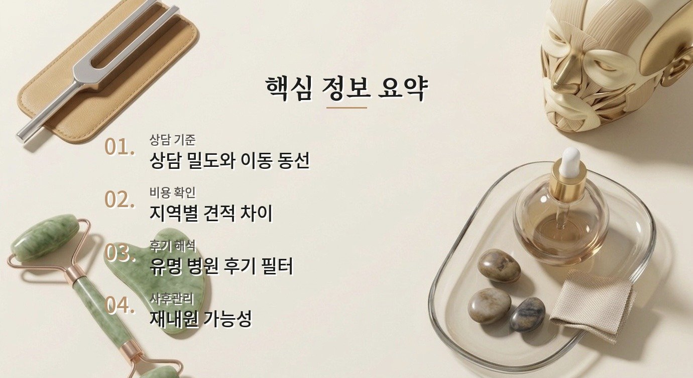 강남 병원 비교 병원 비용 차이와 견적 비교 기준 핵심 정보 요약 이미지