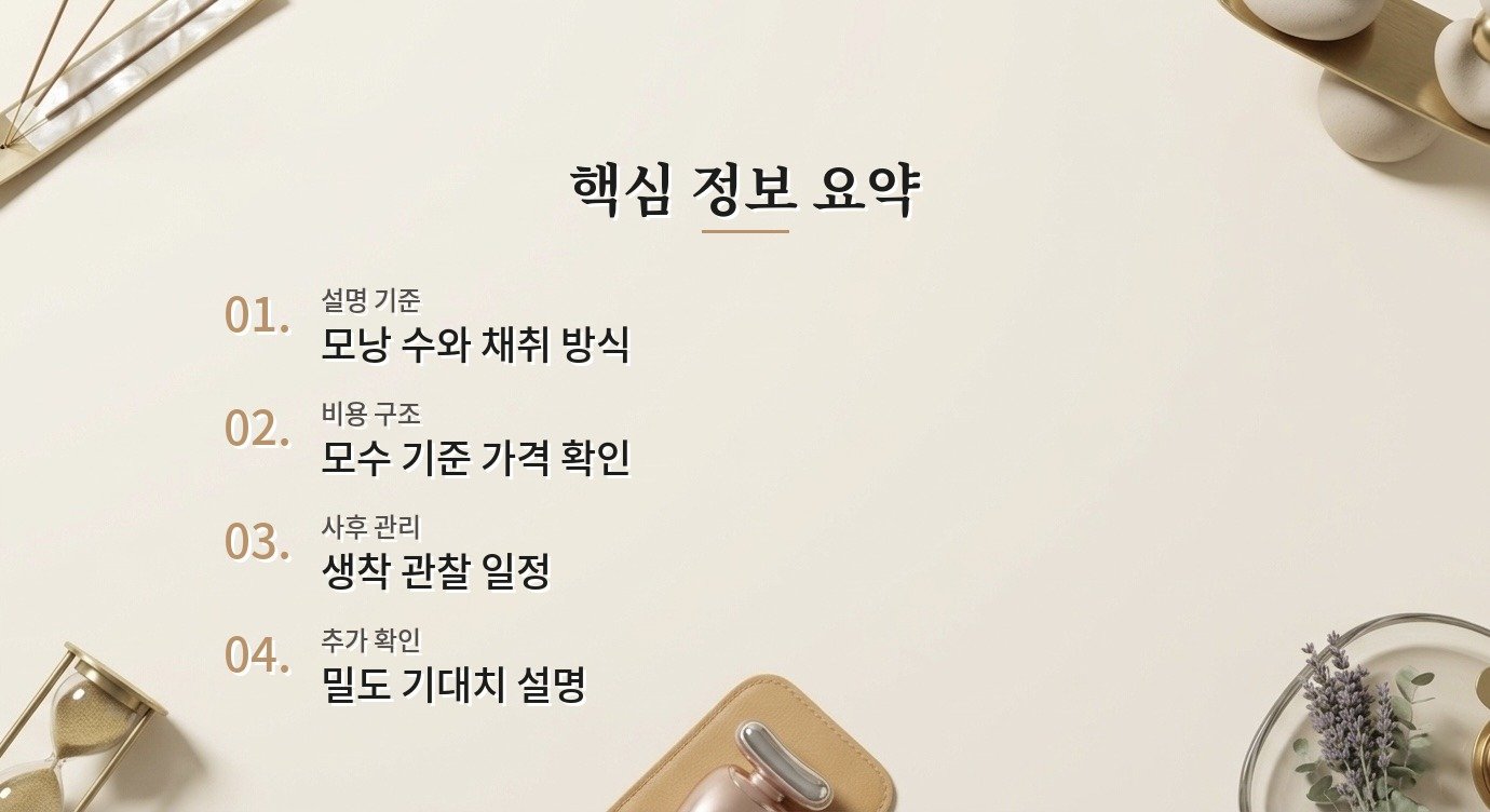 모발이식 병원 상담에서는 생착률 설명을 어떻게 들어야 하나요? 핵심 정보