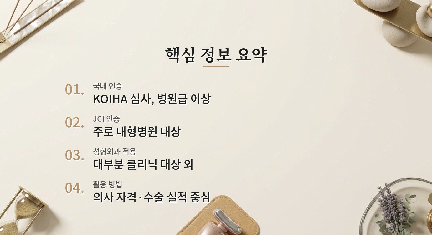의료기관 인증을 받은 병원이 성형외과 선택에서 더 안전할까? 핵심 정보