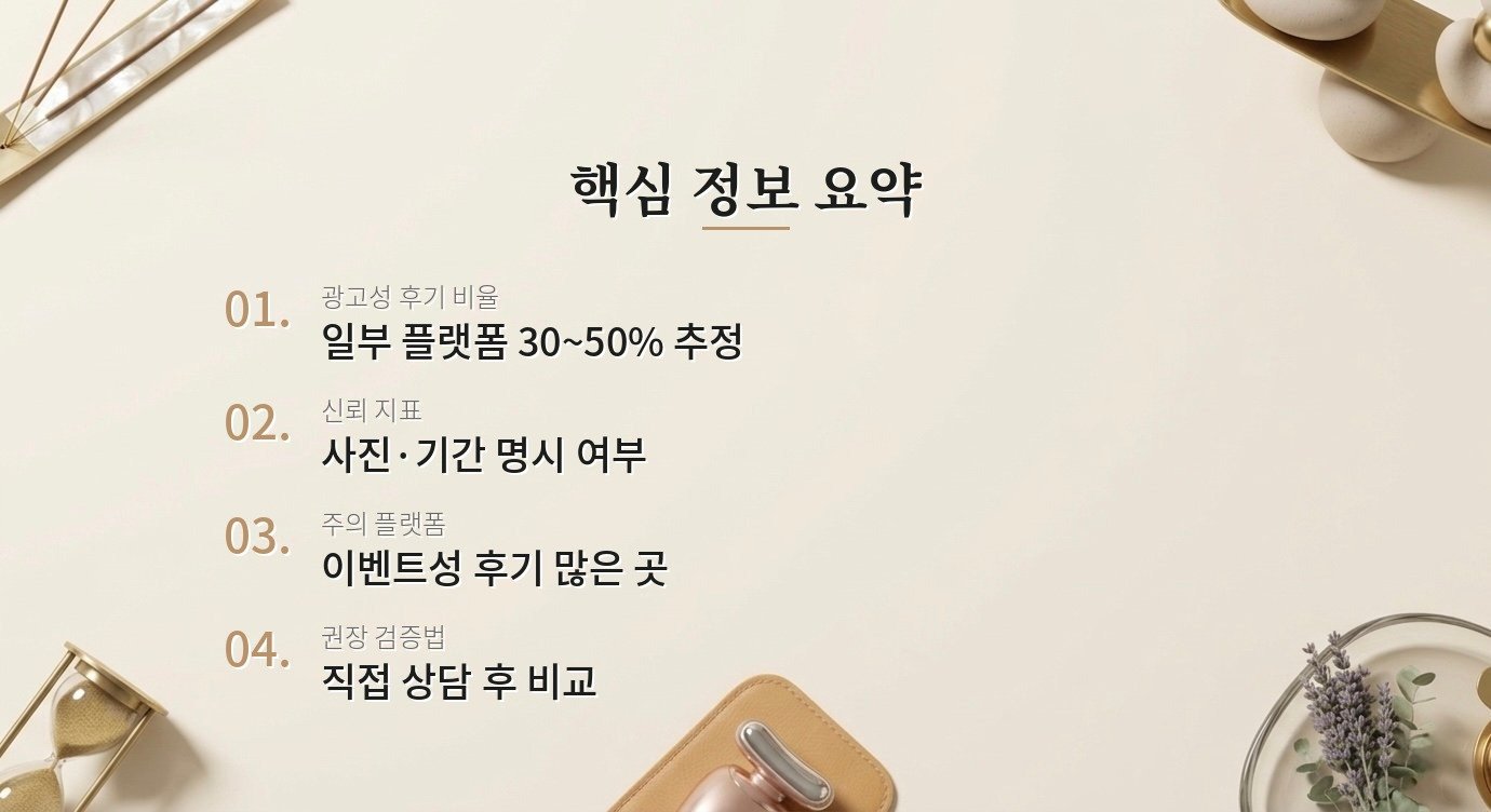 성형외과 온라인 후기, 어디까지 믿어도 되는 건가요? 핵심 정보