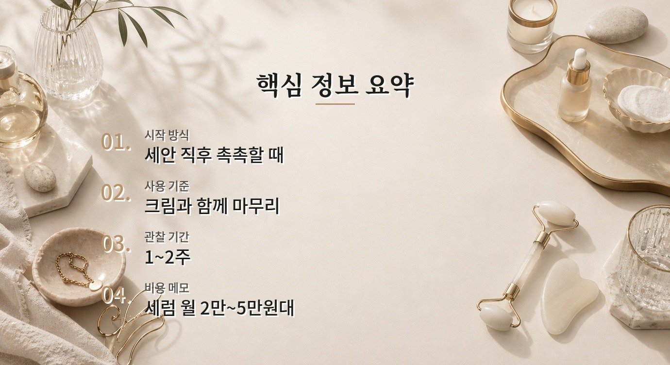 히알루론산 세럼 자극 신호와 사용 중단 기준 핵심 정보 요약 이미지