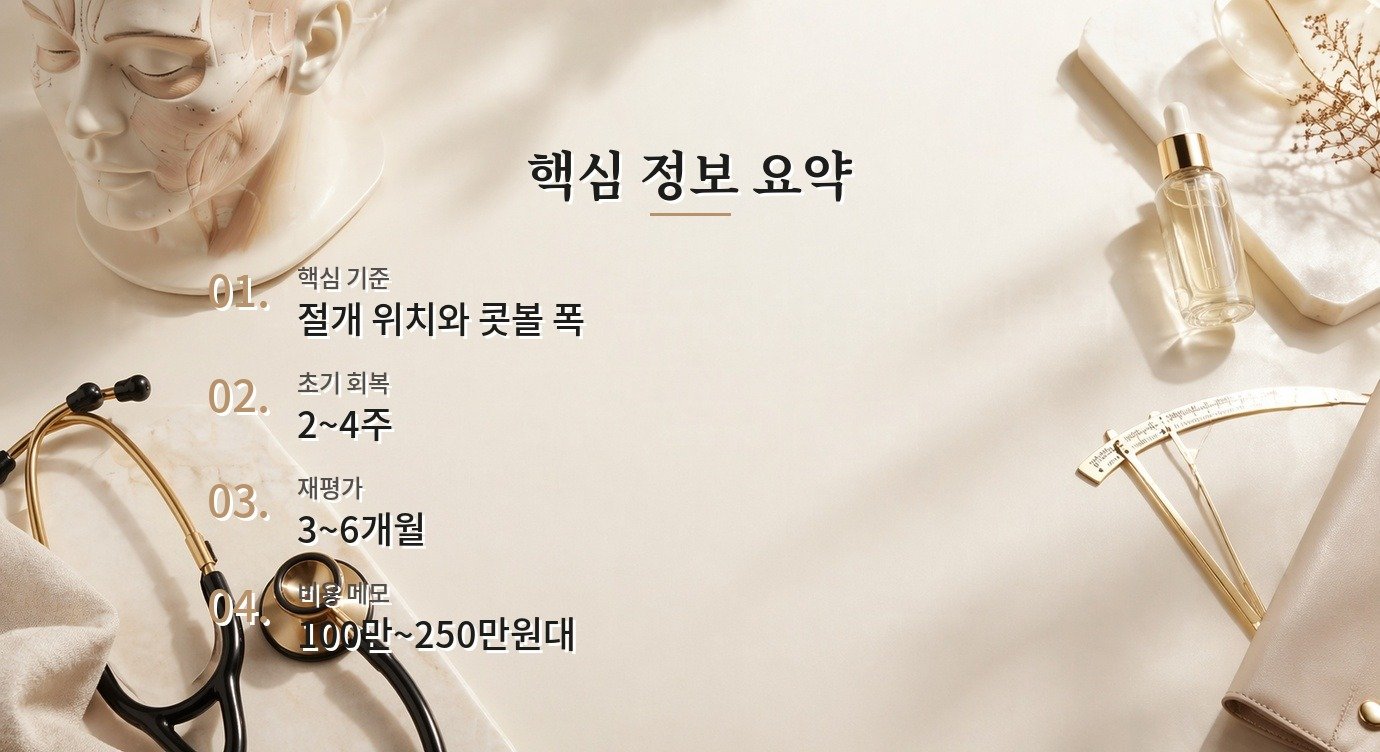 콧볼축소 흉터 수술 전 확인할 비용·회복·주의점 가이드 핵심 정보 요약 이미지