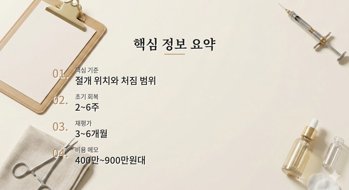 미니거상 흉터 수술 전 확인할 비용·회복·주의점 가이드 핵심 정보