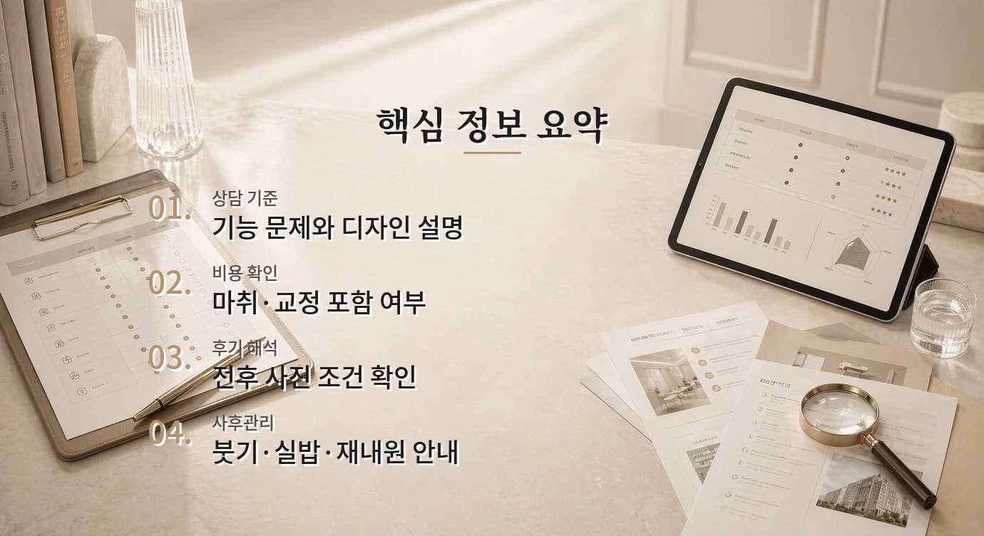 눈성형 상담 병원 선택 기준과 상담 전 체크포인트 핵심 정보 요약 이미지