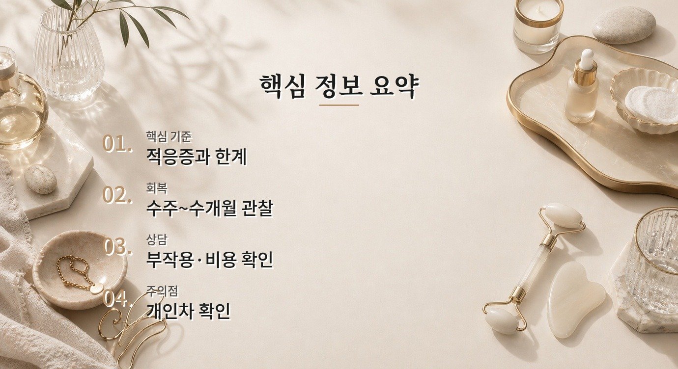 인중축소 상담 전 확인할 질문과 선택 기준 핵심 정보 요약 이미지