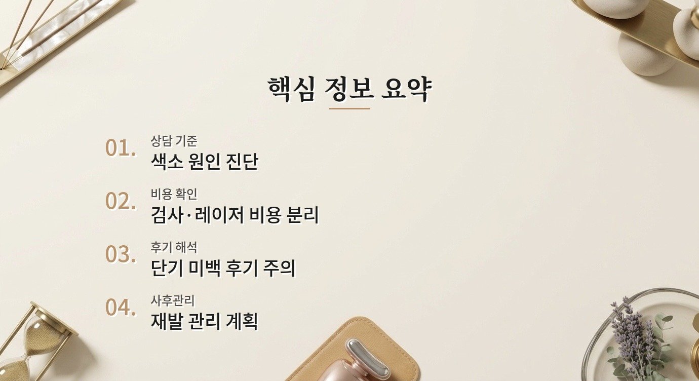 기미 잡티 병원 병원 비용 차이와 견적 비교 기준 핵심 정보