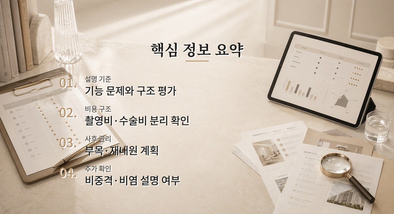 코성형 CT 상담 병원 선택 기준과 상담 전 체크포인트 핵심 정보