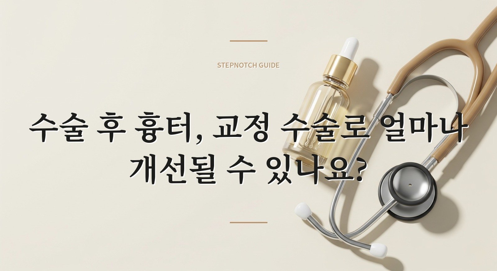 수술 후 흉터, 교정 수술로 얼마나 개선될 수 있나요?
