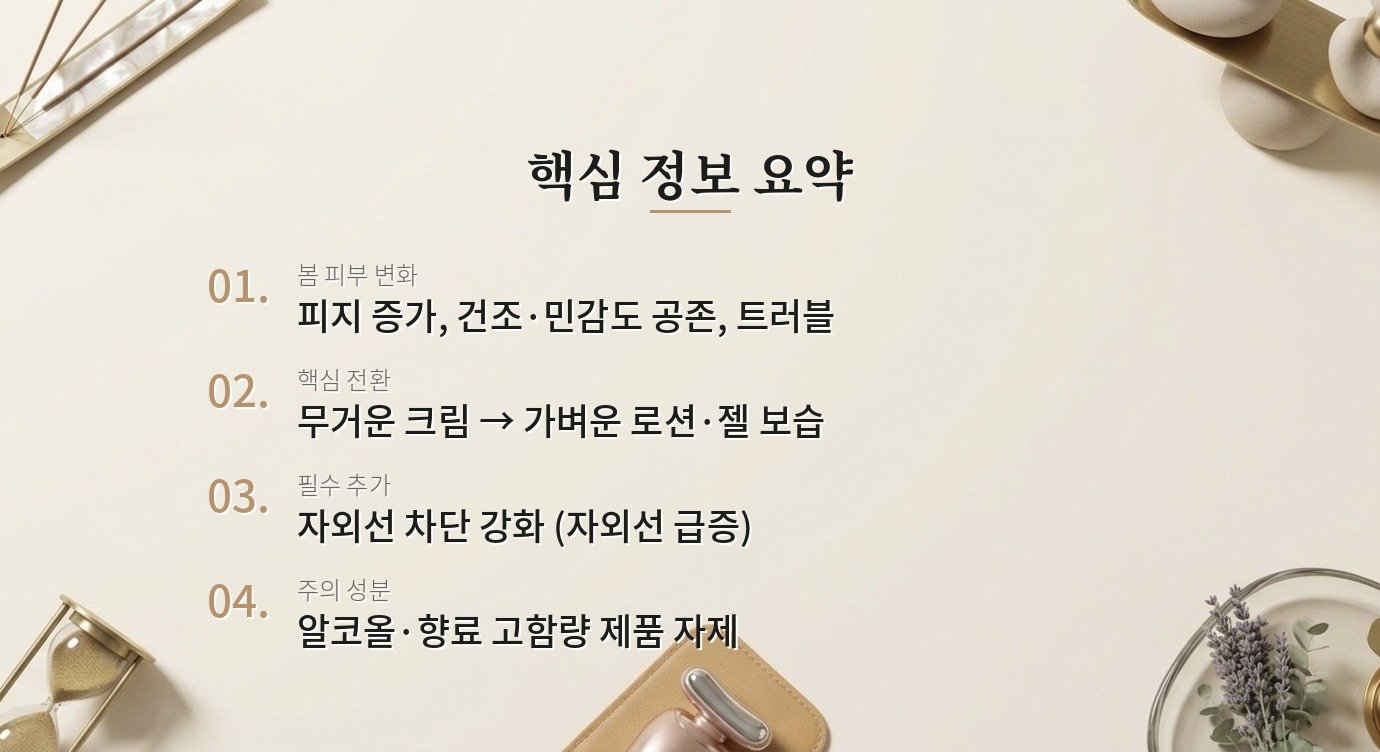 봄철 환절기에 피부 관리를 어떻게 바꿔야 하나요? 핵심 정보