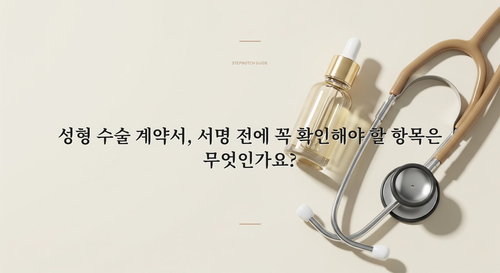 성형 수술 계약서, 서명 전에 꼭 확인해야 할 항목은 무엇인가요?