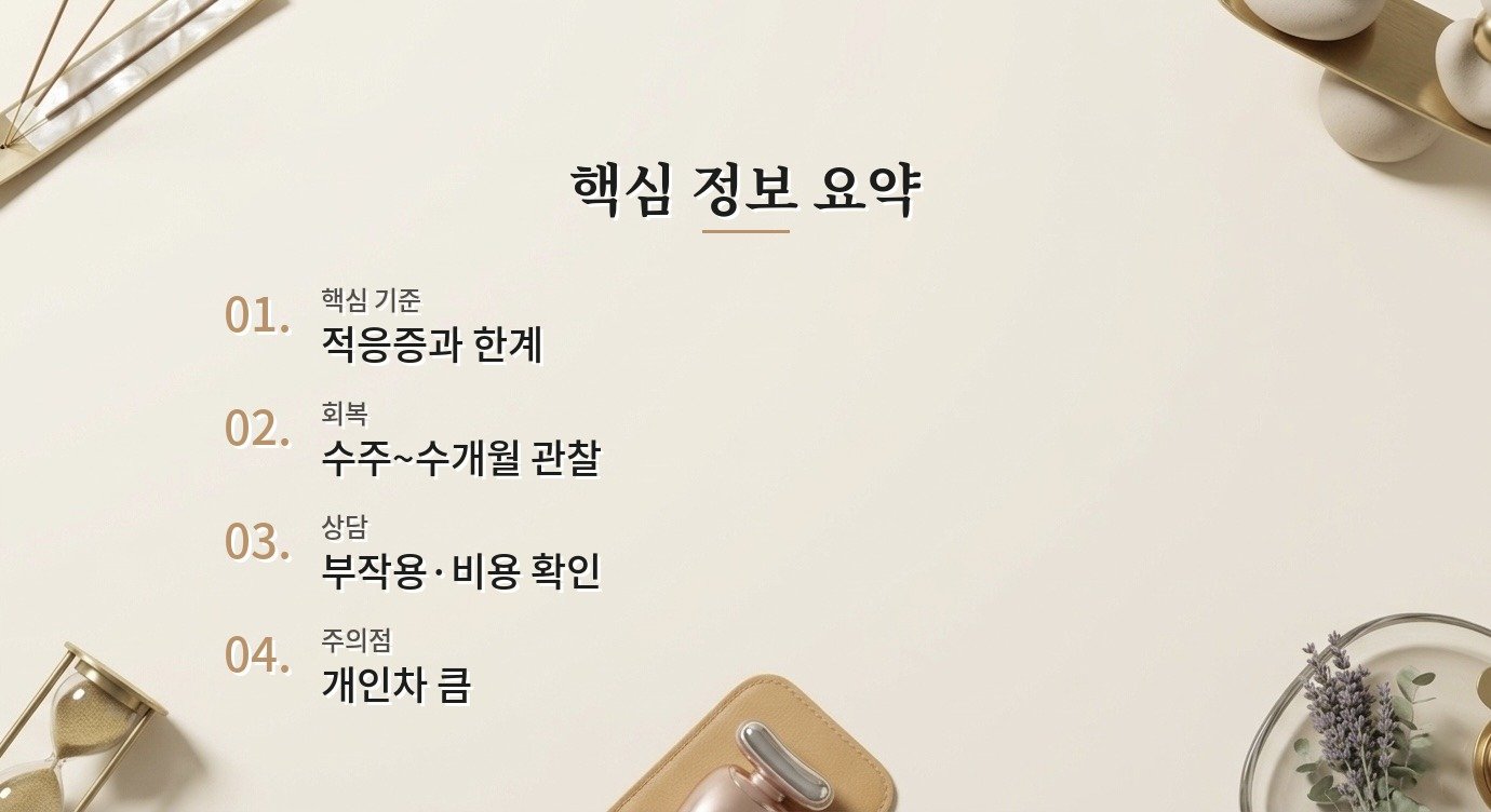 티타늄 리프팅 상담 전 확인할 질문과 선택 기준 핵심 정보