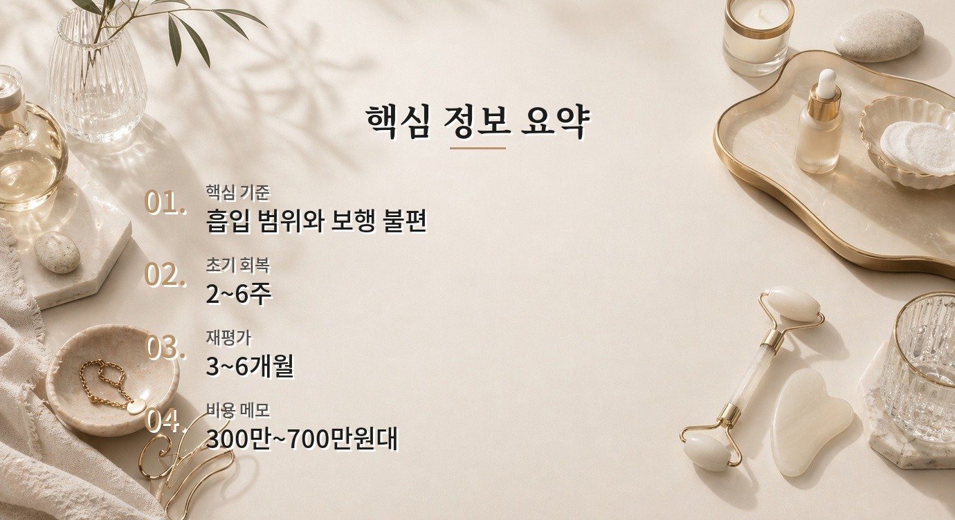 허벅지 지방흡입 회복 비용 차이와 상담 견적 비교 기준 핵심 정보 요약 이미지