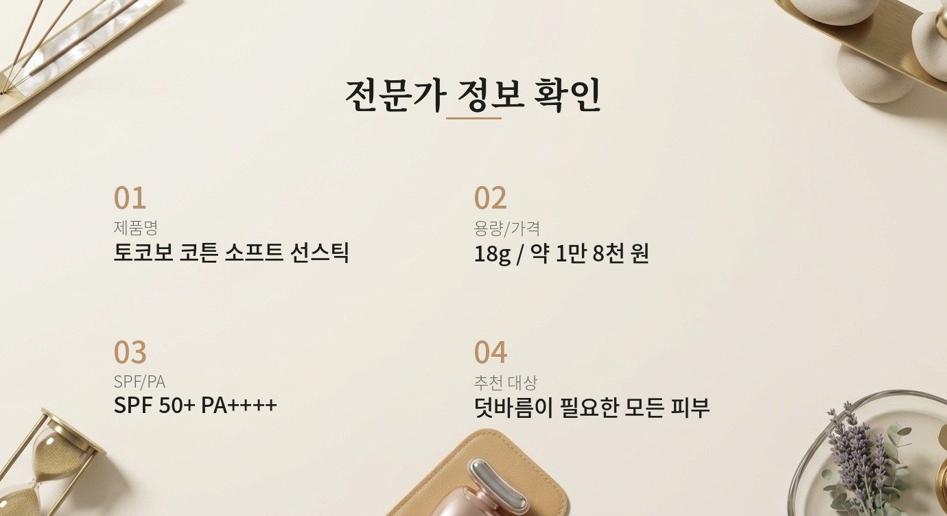 토코보 코튼 소프트 선스틱 리뷰 | STEPNOTCH 핵심 정보