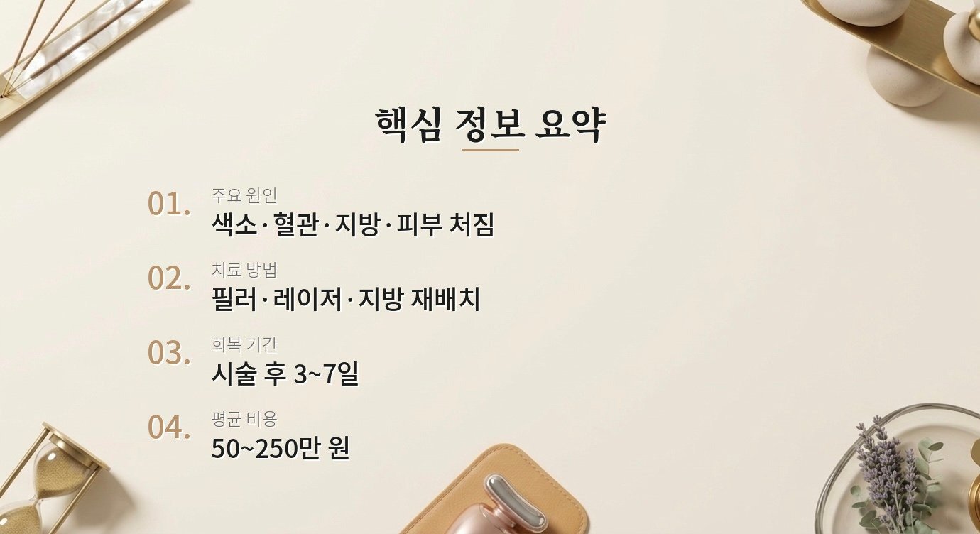 눈 밑 다크서클이랑 애교살, 수술로 한 번에 해결할 수 있나요? 핵심 정보
